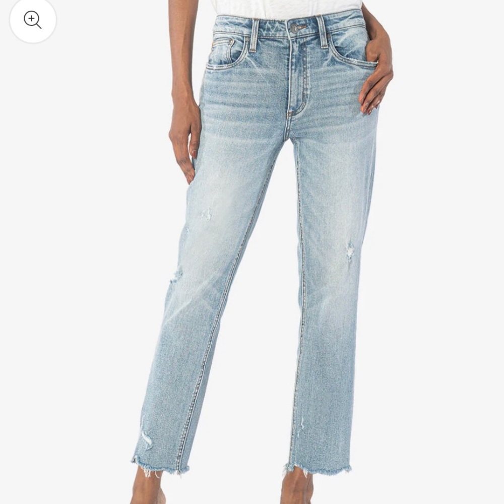 Women’s Kut from the Kloth "Rachael" High Rise Fab Ab Mom Jean Nobility Size 2
